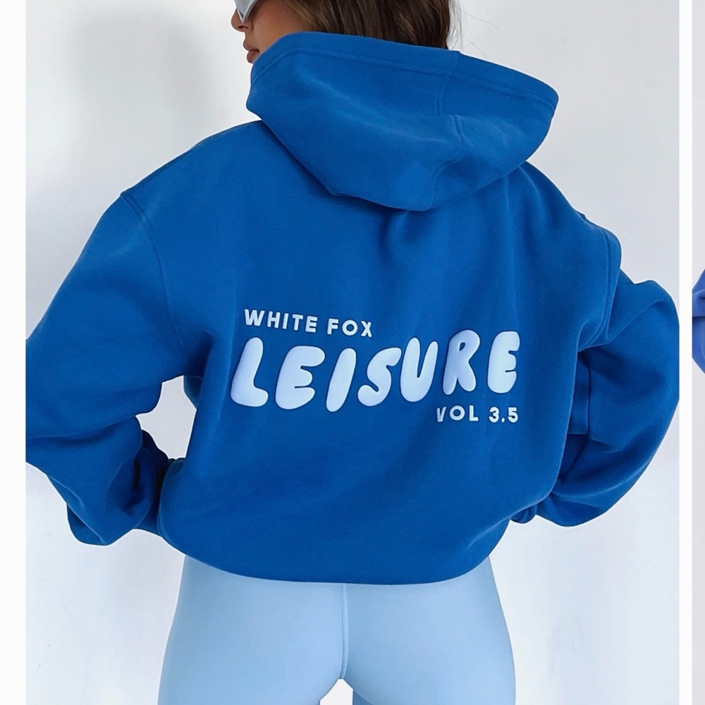 White Fox Boutique Blue Leisure Hoodie